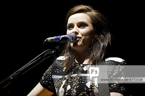 Scottish singer-songwriter Amy Macdonald performing live at the Hallenstadion multi-purpose facility in Zurich  Switzerland  Europe