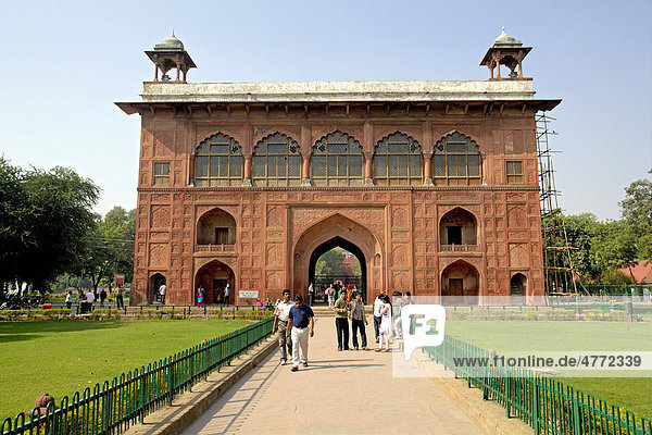 Naqqar Khana oder Naubat Khana Trommelhaus Rotes Fort UNESCO Weltkulturerbe Delhi Uttar Pradesh Nordindien Indien Asien