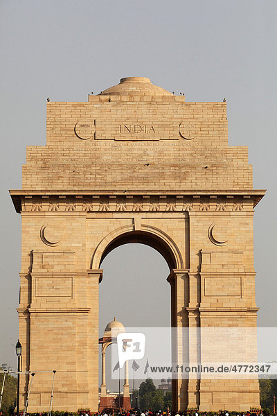 India Gate Delhi Uttar Pradesh Nordindien Indien Asien