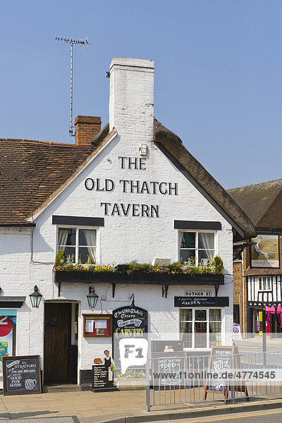 The Old Thatch Tavern  Rother Straße  Stratford-upon-Avon  Warwickshire  England  Großbritannien  Europa