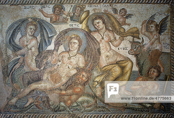 Mosaik  Haus von Theseus  Ausgrabungsstätte von Kato Pafos  UNESCO Weltkulturerbe  Paphos  Zypern