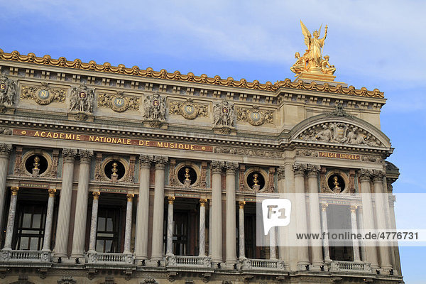 Hauptfassade OpÈra de Paris Palais Garnier  9. Arrondissement  Paris  Frankreich  Europa