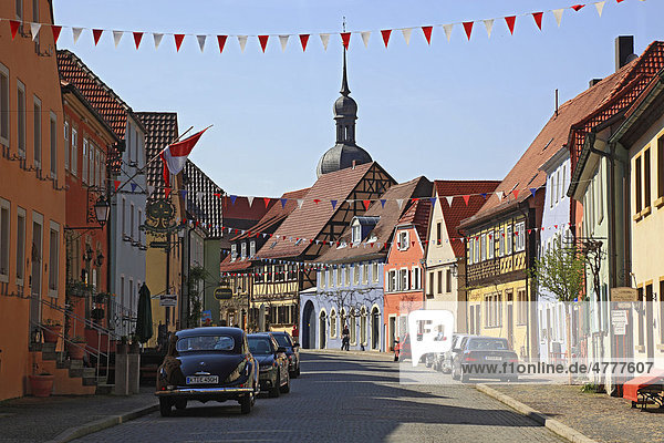Altstadt von Prichsenstadt  Landkreis Kitzingen  Unterfranken  Bayern  Deutschland  Europa