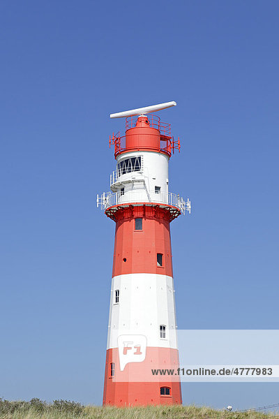 Elektrischer Leuchtturm  Borkum  ostfriesische Insel  Ostfriesland  Niedersachsen  Deutschland  Europa