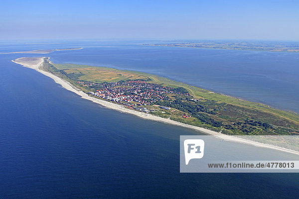 Luftaufnahme  Wangerooge  ostfriesische Insel  Ostfriesland  Niedersachsen  Deutschland  Europa