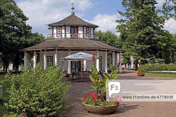 Chinese pavilion in Kamp Park  Bad Doberan  Baltic coast  Mecklenburg-Western Pomerania  Germany  Europe