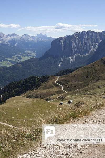 Blick vom Peiterlkofel  Dolomiten  Südtirol  Italien  Europa