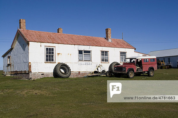 Altes Bauernhaus auf Pebble Island  Falkland-Inseln  Südatlantik