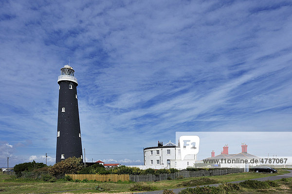Der Leuchtturm von Dungeness an der Küste von Kent  England  Großbritannien  Europa