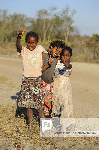 Group of Malagasy children  Morondava  Madagascar