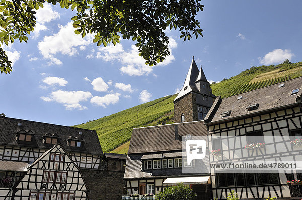 Altstadt von Bacharach  Unesco-Welterbe Oberes Mittelrheintal  Bacharach  Rheinland Pfalz  Deutschland  Europa