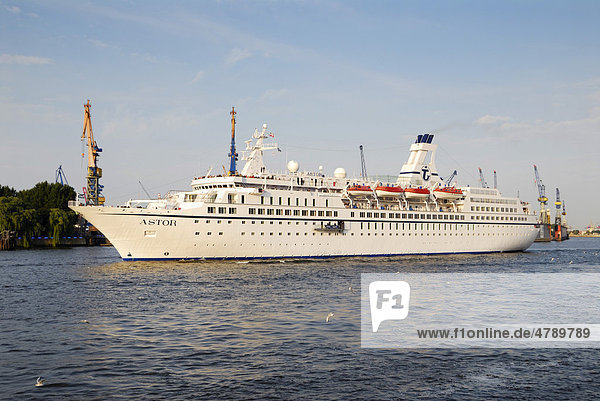 Cruise ship MS Astor at the Cruise Days in the port of Hamburg  Hamburg  Germany  Europe