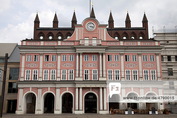 Town hall  Rostock  Mecklenburg-Western Pomerania  Germany  Europe