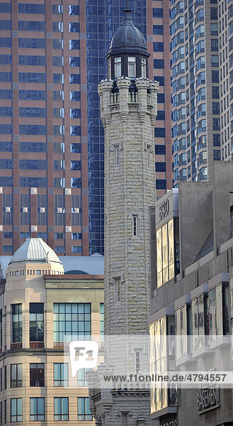 Chicago Water Tower  Chicago  Illinois  Vereinigte Staaten von Amerika  USA
