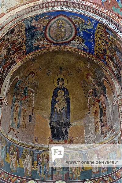 Marien-Fresken in der Apsis  Muttergotteskirche  Gelati-Kloster  UNESCO Weltkulturerbe  Kutaisi  Imeretien  Georgien  Vorderasien