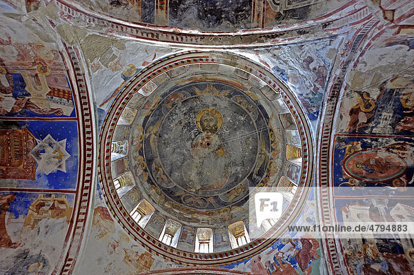 Deckengemälde in der Kuppel  Muttergotteskirche  Gelati-Kloster  UNESCO Weltkulturerbe  Kutaisi  Imeretien  Georgien  Vorderasien