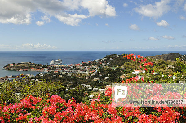 Blick auf Saint George-Harbour  Grenada  Kleine Antillen  Karibik