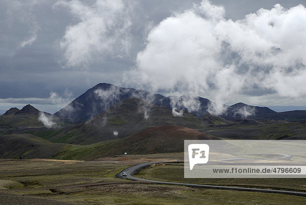 Landschaft am Geothermal-Kraftwerk Krafla  Island