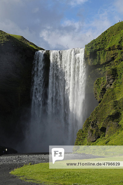 Wasserfall SkÛgafoss  Island  Europa