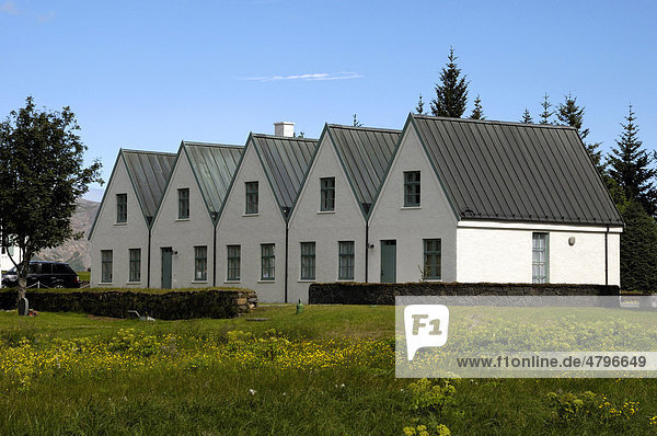 Fünfgiebeliges Haus  Pingvellir  Island  Europa