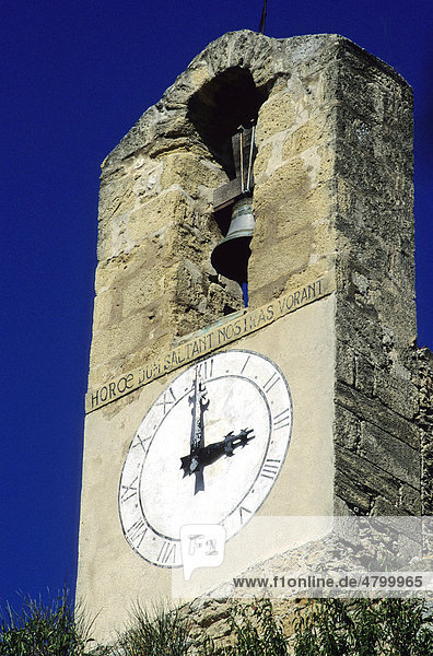 Glockenturm  Lourmarin  Luberon  Vaucluse  Frankreich  Europa