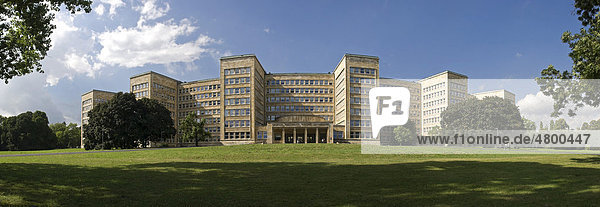 Panorama of the Johann Wolfgang Goethe University  former IG Farben building  Poelzig-Bau building  Campus Westend  Frankfurt am Main  Hesse  Germany  Europe