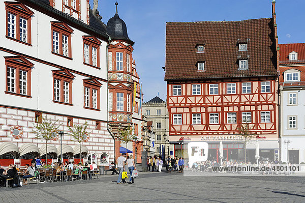 Rathaus  Marktplatz  Coburg  Oberfranken  Franken  Bayern  Deutschland  Europa