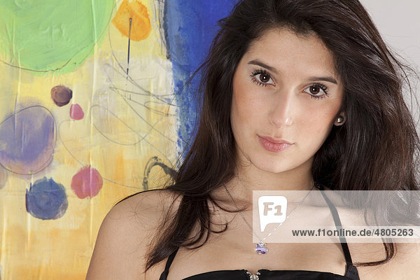 Young woman with dark hair