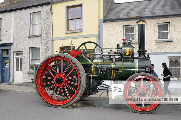 Steam tractor or road locomotive  J. Cavanagh & Sons Engineers Birr  in operation  Birr  Offaly  Midlands  Ireland  Europe