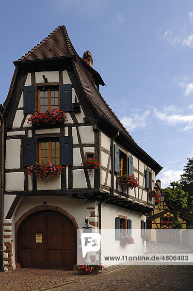 Altes Fachwerkhaus  4 Rue de l'Oberhof  Kaysersberg  Elsass  Frankreich  Europa