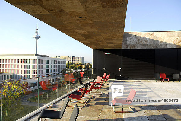 Dachterrasse im Campus Westend  Goethe-Universität  Frankfurt am Main  Hessen  Deutschland  Europa