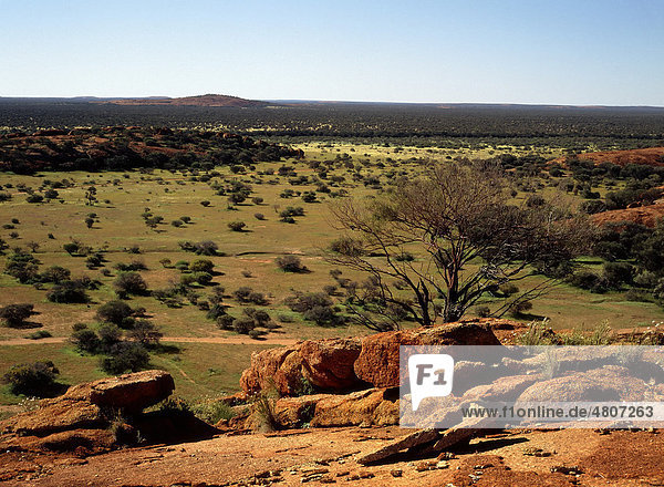 Murchison-Region von Walga Rock aus gesehen  Murchison  Bundesstaat Western Australia  Australien