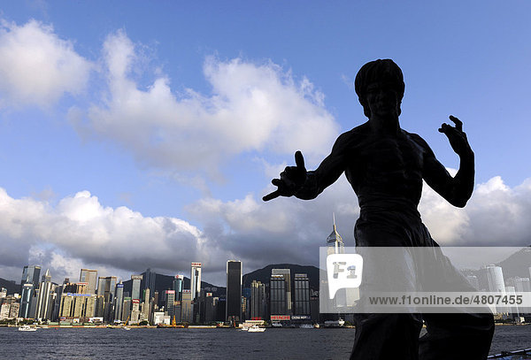 Bruce Lee Statue  Hong Kong  China  Asien