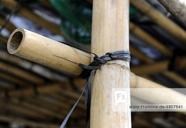 Detail Baugerüst aus Bambus  Macao  China  Asien