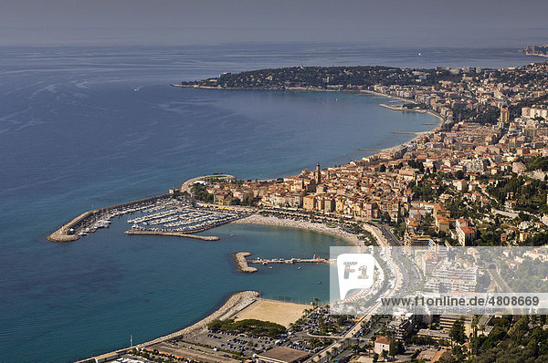 Luftaufnahme  Menton  Frankreich  Cote d'Azur  Europa