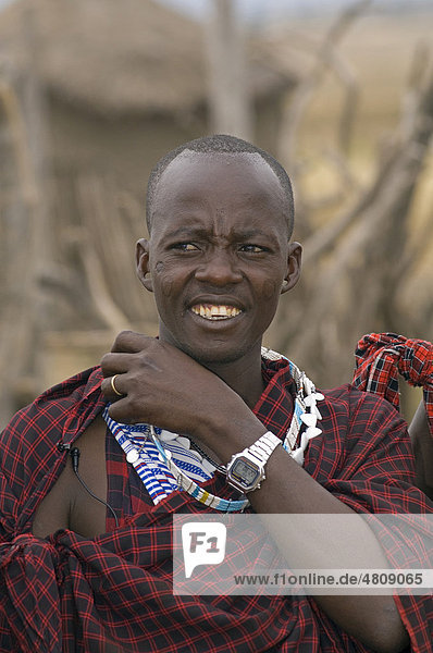 Maasai-Mann in Arusha  Tansania  Afrika