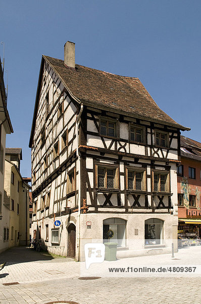 Historisches Gebäude an der Schmiedstraße Wangen Allgäu Baden-Württemberg Deutschland Europa