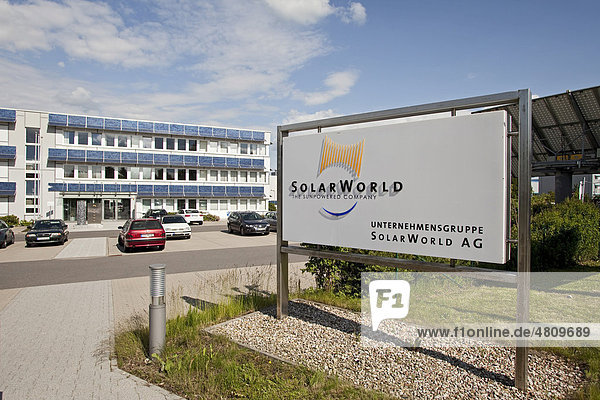SolarWorld AG  Produktionsstandort für Solarzellen und Solarmodule am Standort in Freiberg  Sachsen  Deutschland  Europa