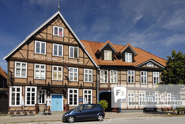 Historische Fachwerkhäuser an der Harburger Schloßstraße in Harburg  Hamburg  Deutschland  Europa
