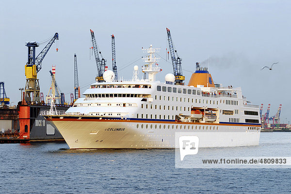 Cruise ship  MS Columbus  during Cruise Days in the port of Hamburg  Hamburg  Germany  Europe