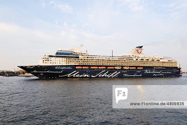 Cruise ship  Mein Schiff  during Cruise Days in the port of Hamburg  Hamburg  Germany  Europe