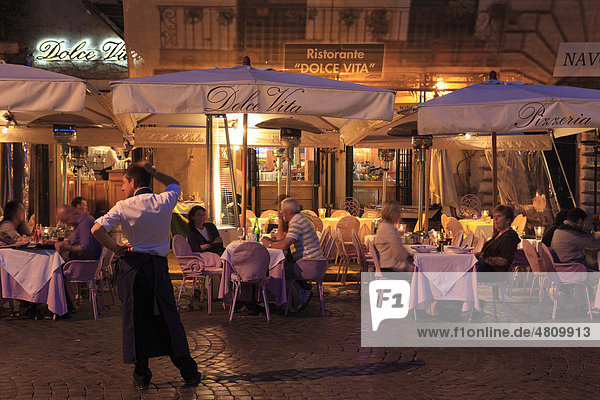 Restaurant Dolce Vita  Piazza Navona  Rome  Italy  Europe