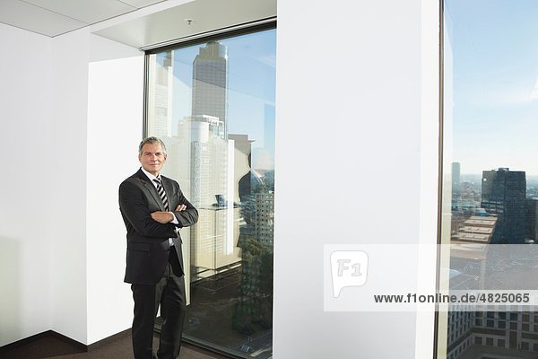 Germany  Frankfurt  Businessman in office  portrait