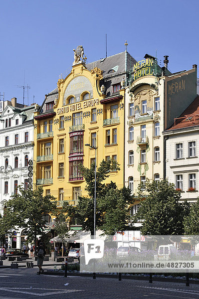 Meran Hotel  Grand Hotel Europa  Wenzelsplatz  Altstadt  Prag  Tschechien  Tschechische Republik  Europa
