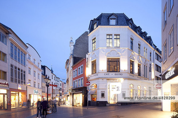 Commercial businesses in the historic town centre Bonn Rhineland North Rhine-Westphalia Germany Europe