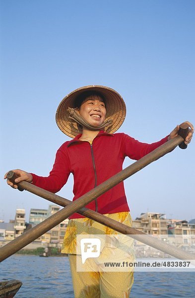 Asien Boot Cantho Holiday Landmark Mekong-Delta Mekong Fluss Modell Released Tourismus Reisen Urlaub Vietnam Frau