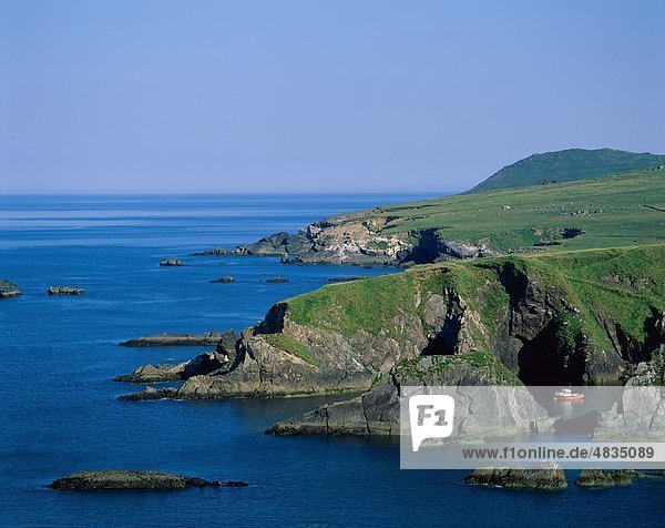 Küste  County Kerry  Dingle  Urlaub  Irland  Europa  Landmark  Halbinsel  Rugged  Tourismus  Reisen  Urlaub  Ansicht