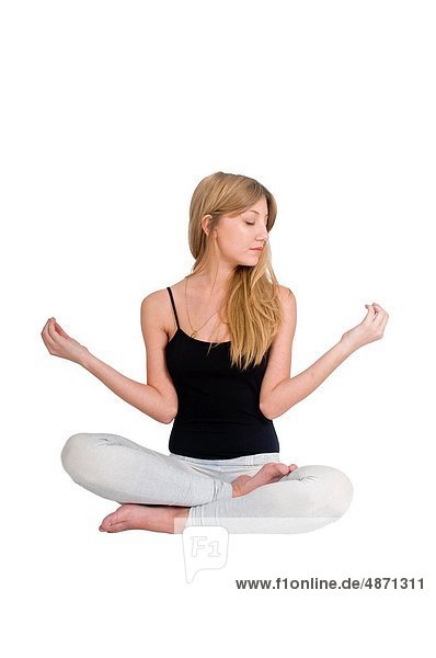 weiß  Hintergrund  Yoga