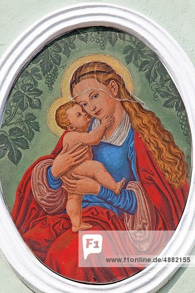Jungfrau Maria Madonna Fotografie Hauswand