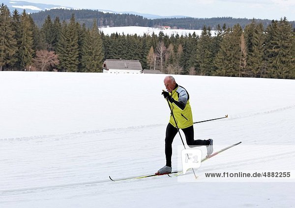 Senior Senioren Winter Skisport Schnee